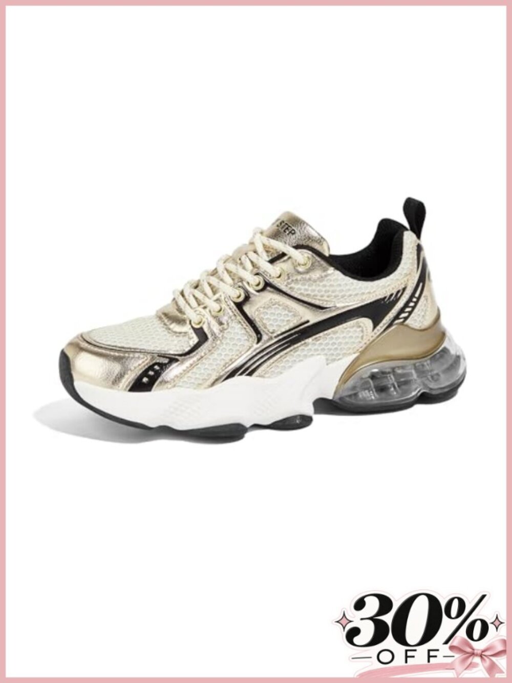Air Cushion Running Shoes Mesh PU Lace-Up